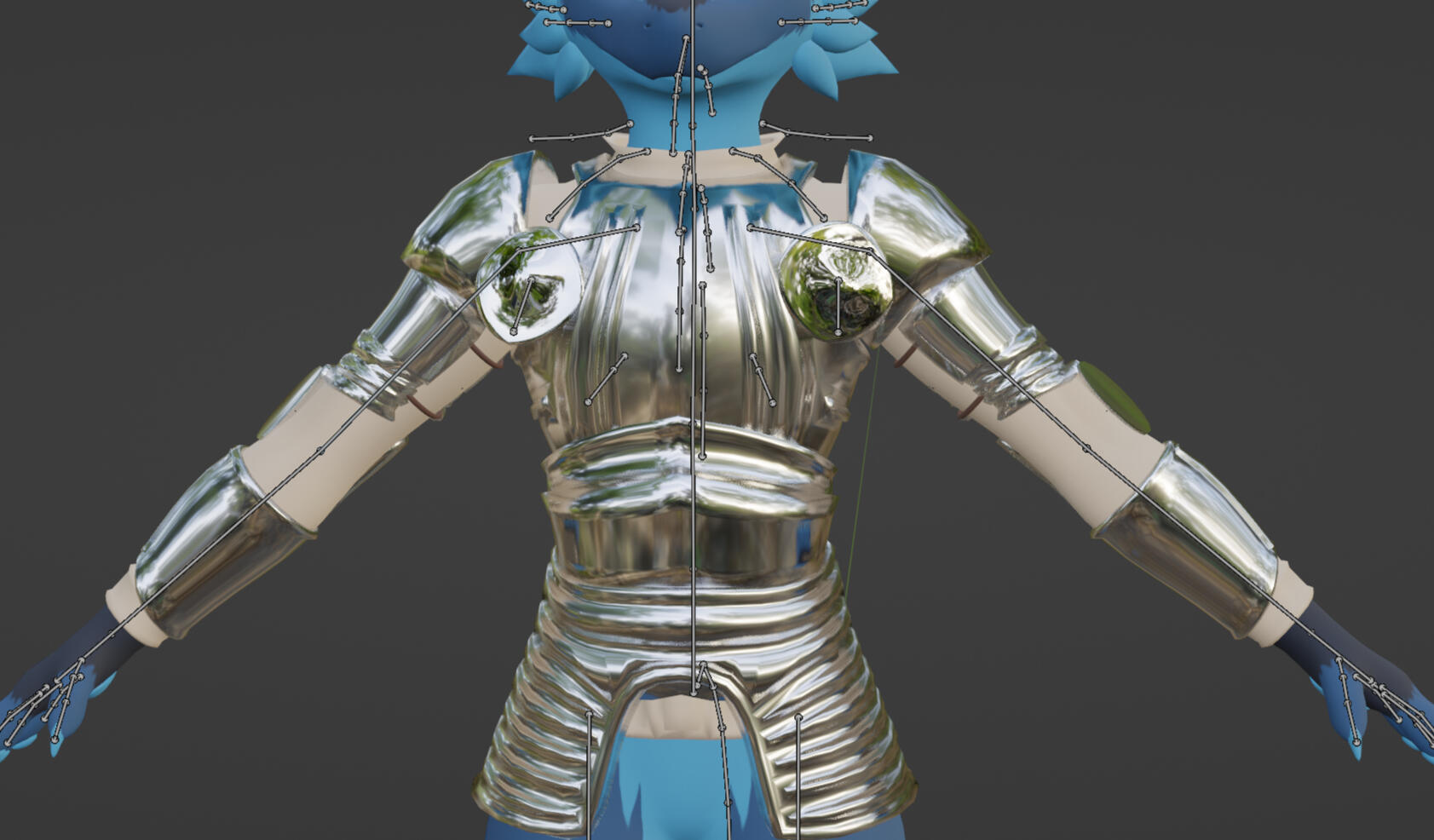 Older rendition of Plate armor, perhaps maxmillian-esque? Blender. 10.28.2023
