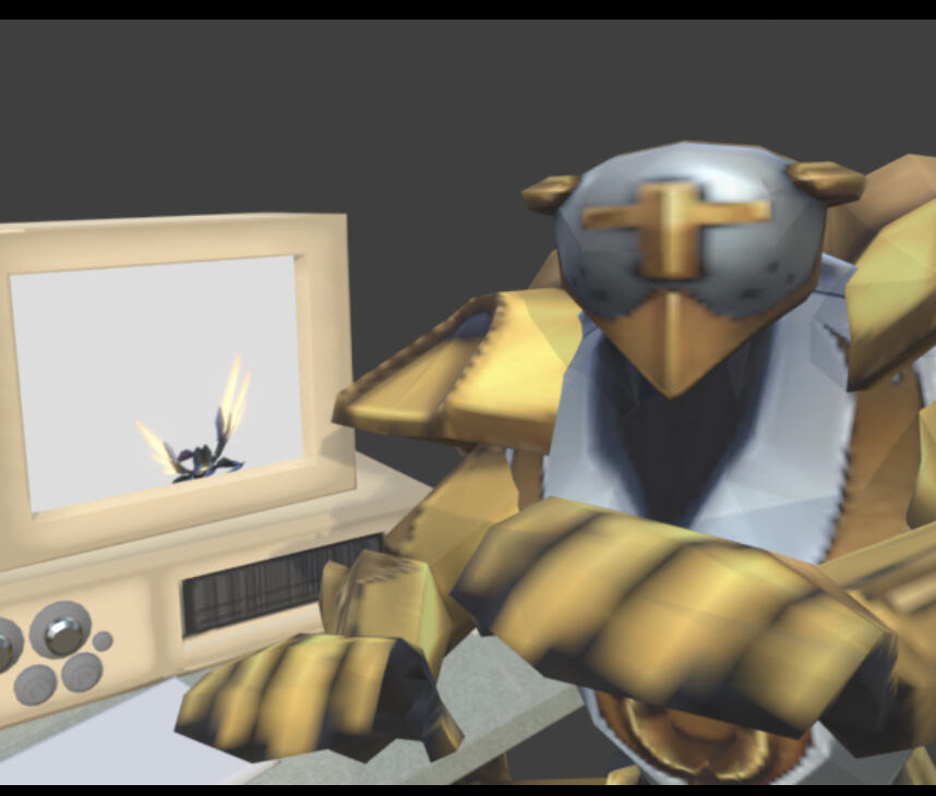 Funny 3D gag (not my models, if you can't tell they're from ultrakill). blender 04.2025
