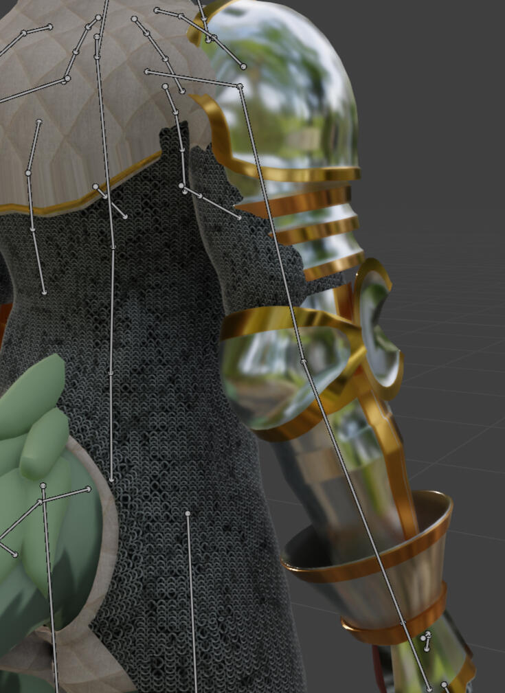 14th Century Plate armor for Nardoragon (not my base model, the armor is). clothing &amp; armor. 09.22.2024