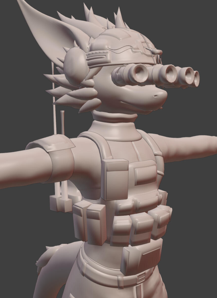 Tactical Vest model (base model not by me, the gear is though).
